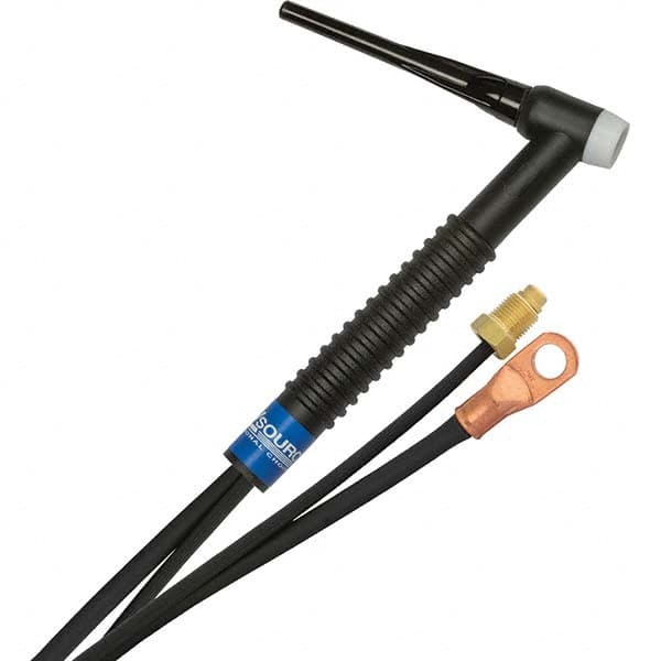 PRO-SOURCE - 150 Amp 12-1/2' Rubber Outfit 17F Air Cooled TIG Welding Torch Kit - Exact Tooling