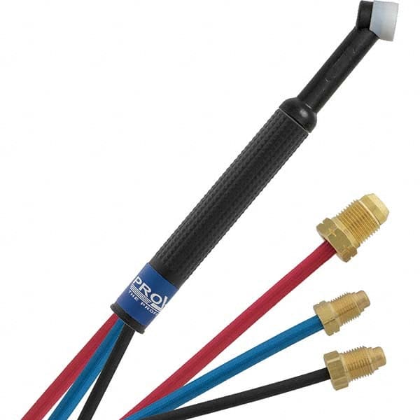 PRO-SOURCE - 180 Amp 12-1/2' Rubber Outfit 24W Water Cooled TIG Welding Torch Kit - Exact Tooling