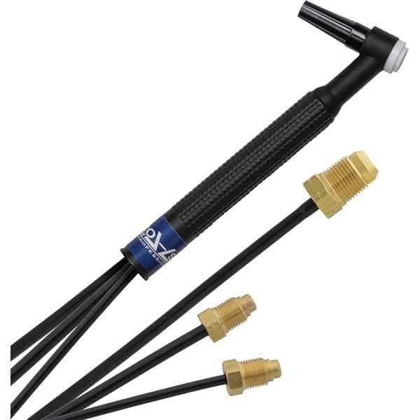 PRO-SOURCE - 250 Amp 12-1/2' Rubber Outfit 20 Water Cooled TIG Welding Torch Kit - Exact Tooling