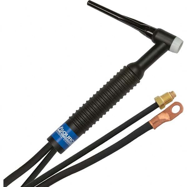 PRO-SOURCE - 200 Amp 25' Rubber Outfit 26F Air Cooled TIG Welding Torch Kit - Exact Tooling