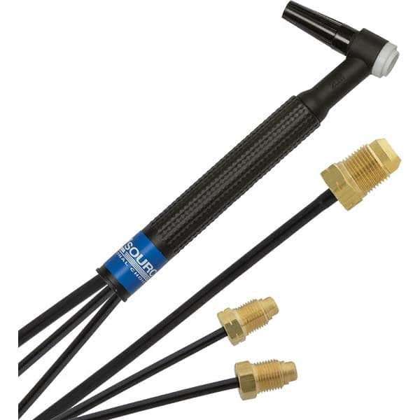 PRO-SOURCE - 250 Amp 12-1/2' Rubber Outfit 20M Water Cooled TIG Welding Torch Kit - Exact Tooling