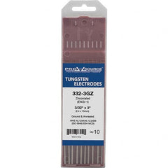 PRO-SOURCE - Tungsten Electrodes Type: Zirconiated Diameter (Inch): 3/32 - Exact Tooling