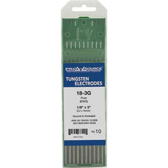 PRO-SOURCE - Tungsten Electrodes Type: Pure Diameter (Inch): 1/8 - Exact Tooling