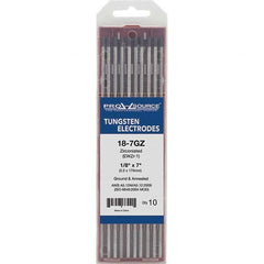 PRO-SOURCE - Tungsten Electrodes Type: Zirconiated Diameter (Inch): 1/8 - Exact Tooling