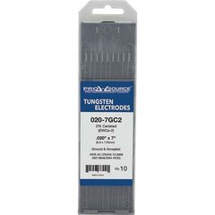 PRO-SOURCE - Tungsten Electrodes Type: 2% Ceriated Diameter (Inch): 0.020 - Exact Tooling