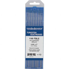 PRO-SOURCE - Tungsten Electrodes Type: 2% Lanthanated Diameter (Inch): 1/16 - Exact Tooling