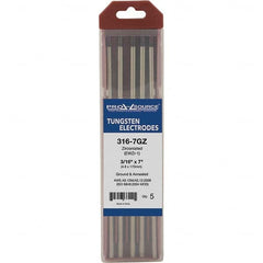 PRO-SOURCE - Tungsten Electrodes Type: Zirconiated Diameter (Inch): 3/16 - Exact Tooling