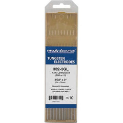 PRO-SOURCE - Tungsten Electrodes Type: 1.5% Lanthanated Diameter (Inch): 3/32 - Exact Tooling