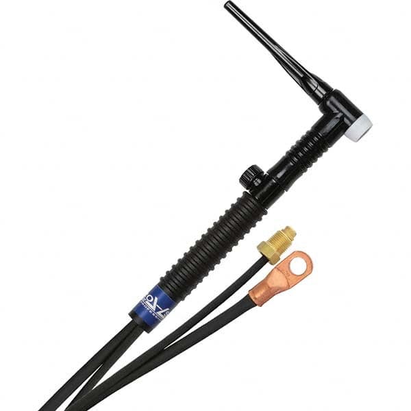 PRO-SOURCE - 150 Amp 12-1/2' Rubber Outfit 17FVMT Air Cooled TIG Welding Torch Kit - Exact Tooling