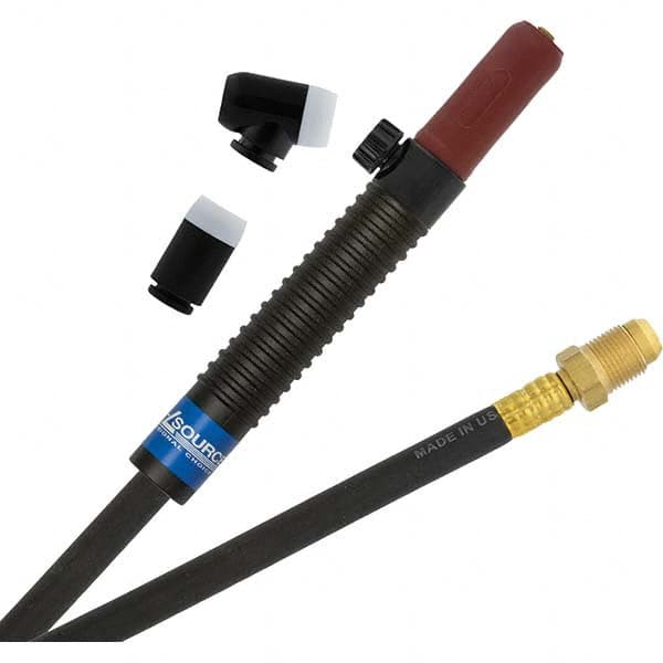 PRO-SOURCE - 200 Amp 12-1/2' Rubber Outfit 200M Air Cooled TIG Welding Torch Kit - Exact Tooling