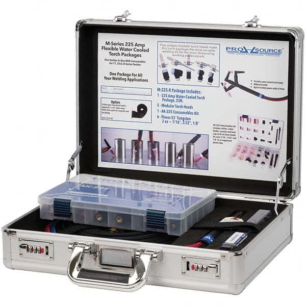 PRO-SOURCE - 250 Amp 25' Rubber Outfit 225M Air Cooled TIG Welding Torch Kit - Exact Tooling
