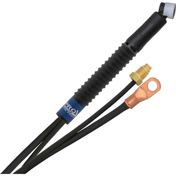 PRO-SOURCE - 80 Amp 12-1/2' Rubber Outfit 24FMT Air Cooled TIG Welding Torch Kit - Exact Tooling