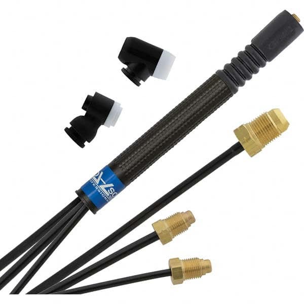 PRO-SOURCE - 250 Amp 25' Rubber Outfit 225M Air Cooled TIG Welding Torch Kit - Exact Tooling