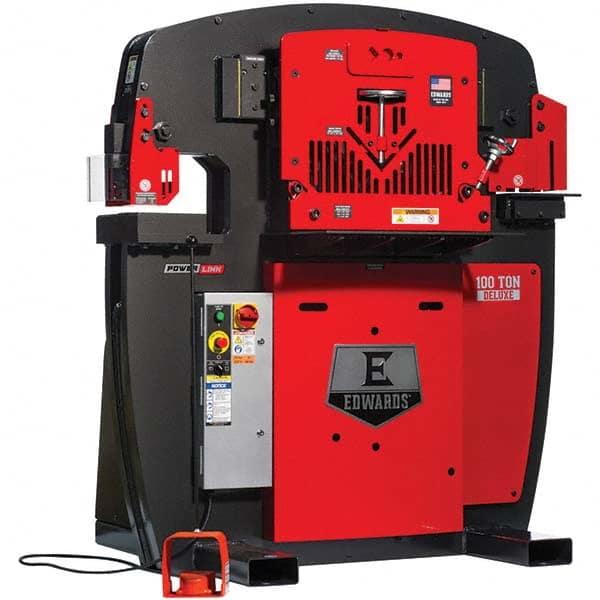 Edwards Manufacturing - Ironworkers Throat Depth (Inch): 11 Punching Pressure (Ton): 100 - Exact Tooling