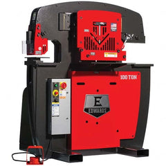 Edwards Manufacturing - Ironworkers Throat Depth (Inch): 11 Punching Pressure (Ton): 100 - Exact Tooling