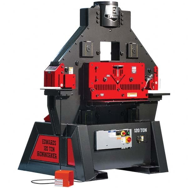 Edwards Manufacturing - Ironworkers Throat Depth (Inch): 11 Punching Pressure (Ton): 120 - Exact Tooling
