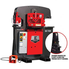 Edwards Manufacturing - Ironworkers Throat Depth (Inch): 1-1/4 Punching Pressure (Ton): 55 - Exact Tooling