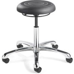 Bevco - Swivel & Adjustable Stools Type: Adjustable Backless Stool Base Type: Polished Aluminum Base - Exact Tooling