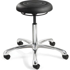 Bevco - Swivel & Adjustable Stools Type: Adjustable Backless Stool Base Type: Polished Aluminum Base - Exact Tooling