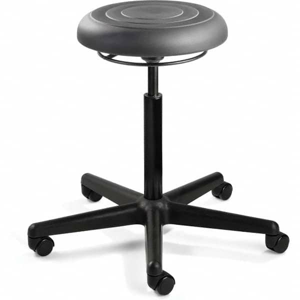 Bevco - Swivel & Adjustable Stools Type: Adjustable Backless Stool Base Type: Black Nylon Base - Exact Tooling
