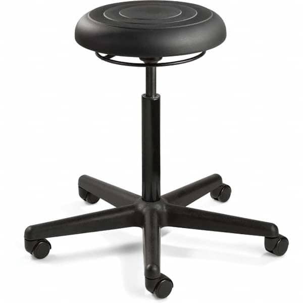 Bevco - Swivel & Adjustable Stools Type: Adjustable Backless Stool Base Type: Black Nylon Base - Exact Tooling