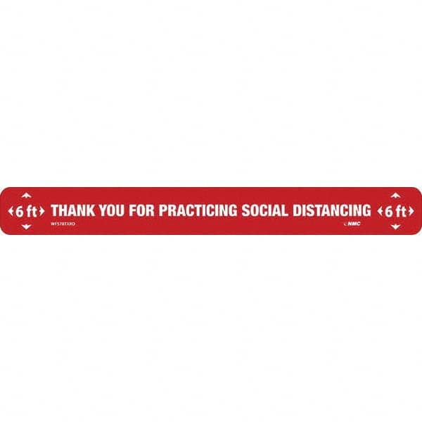 NMC - "Thank You for Practicting Social Distancing" Adhesive-Backed Floor Sign - Exact Tooling