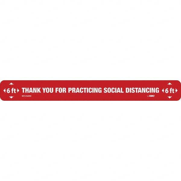 NMC - "Thank You for Practicting Social Distancing" Adhesive-Backed Floor Sign - Exact Tooling