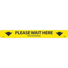NMC - "Please Wait Here" Adhesive-Backed Floor Sign - Exact Tooling