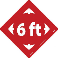 NMC - "6 ft" Adhesive-Backed Floor Sign - Exact Tooling