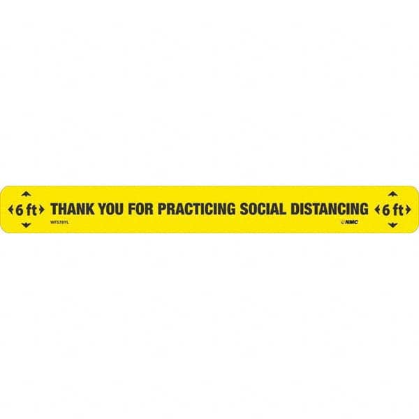 NMC - "Thank You for Practicting Social Distancing" Adhesive-Backed Floor Sign - Exact Tooling