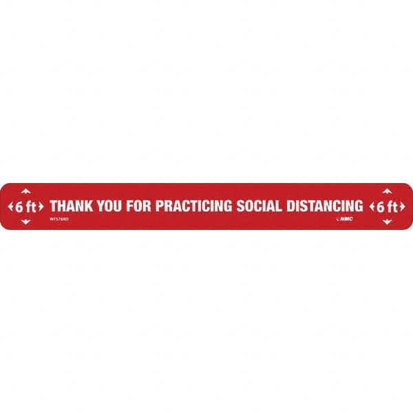 NMC - "Thank You for Practicting Social Distancing" Adhesive-Backed Floor Sign - Exact Tooling