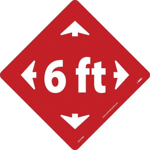NMC - "6 ft" Adhesive-Backed Floor Sign - Exact Tooling