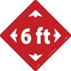 NMC - "6 ft" Adhesive-Backed Floor Sign - Exact Tooling