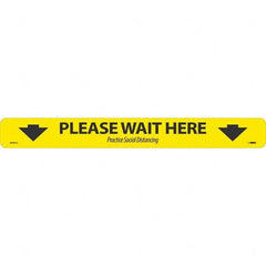 NMC - "Please Wait Here" Adhesive-Backed Floor Sign - Exact Tooling