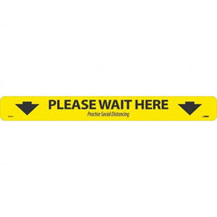 NMC - "Please Wait Here" Adhesive-Backed Floor Sign - Exact Tooling
