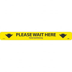 NMC - "Please Wait Here" Adhesive-Backed Floor Sign - Exact Tooling