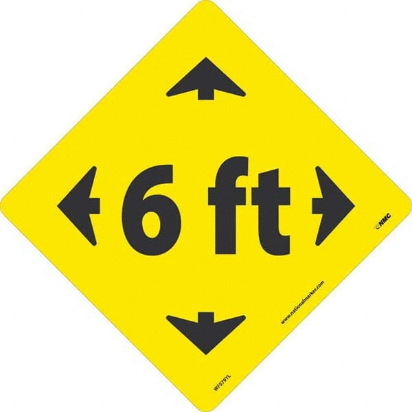 NMC - "6 ft" Adhesive-Backed Floor Sign - Exact Tooling