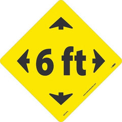 NMC - "6 ft" Adhesive-Backed Floor Sign - Exact Tooling