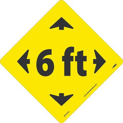NMC - "6 ft" Adhesive-Backed Floor Sign - Exact Tooling