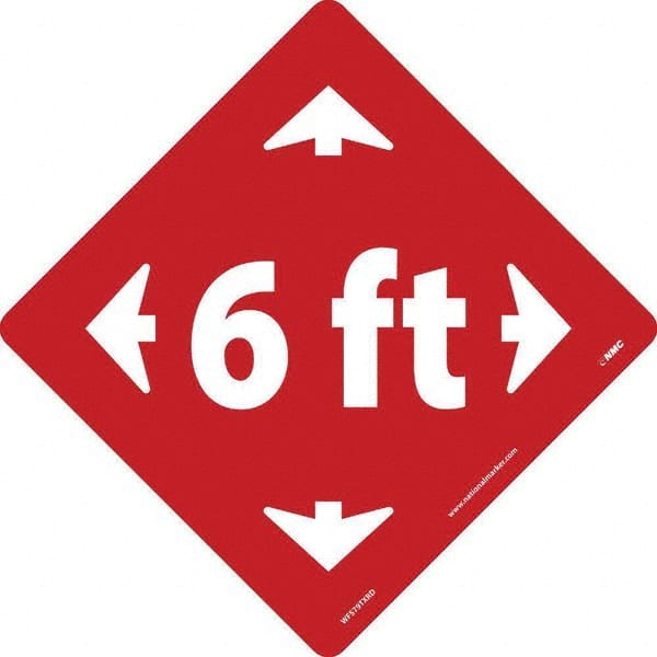 NMC - "6 ft" Adhesive-Backed Floor Sign - Exact Tooling