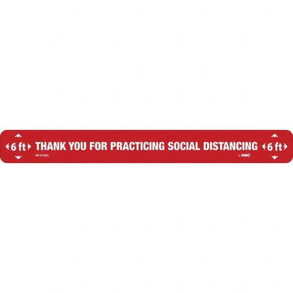 NMC - "Thank You for Practicting Social Distancing" Adhesive-Backed Floor Sign - Exact Tooling