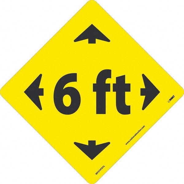NMC - "6 ft" Adhesive-Backed Floor Sign - Exact Tooling
