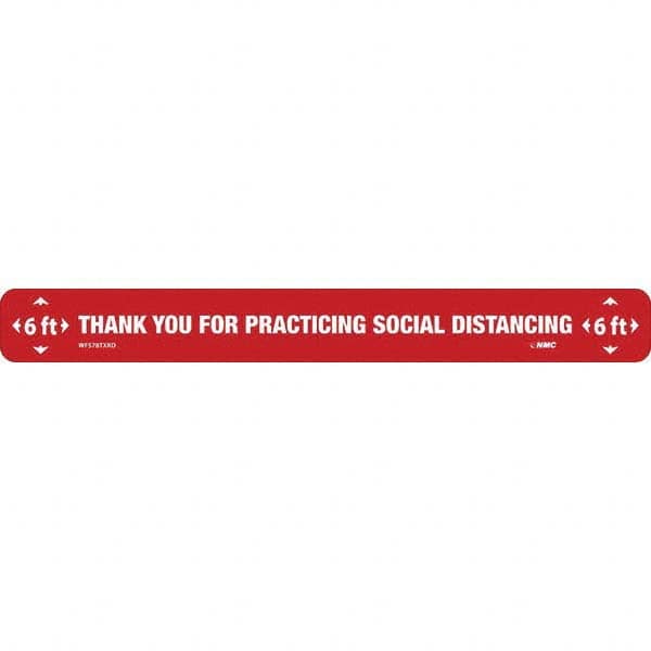 NMC - "Thank You for Practicting Social Distancing" Adhesive-Backed Floor Sign - Exact Tooling