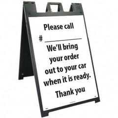NMC - "Please Call #___________ We'll Bring Your Order Out to Your Car When It is Ready", 25" Wide x 45" High, Plastic Safety Sign - Exact Tooling
