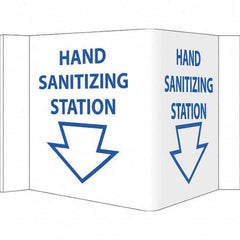 NMC - "Hand Sanitizing Station", 12" Wide x 6" High, Vinyl Safety Sign - Exact Tooling