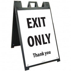 NMC - "EXIT HERE", 25" Wide x 45" High, Plastic Safety Sign - Exact Tooling