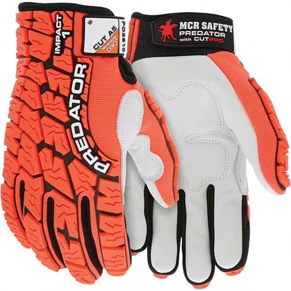 MCR Safety - Size 2XL, ANSI Cut Lvl A5, Puncture Lvl 5, Abrasion Lvl 4, Synthetic Leather Coated Cut & Puncture Resistant Gloves - Exact Tooling