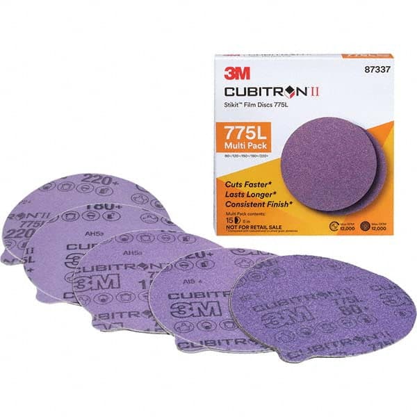 3M - Adhesive-Backed/PSA Discs Disc Diameter (Inch): 5 Abrasive Material: Ceramic - Exact Tooling
