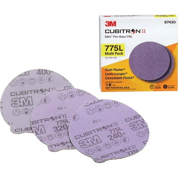3M - Adhesive-Backed/PSA Discs Disc Diameter (Inch): 5 Abrasive Material: Ceramic - Exact Tooling