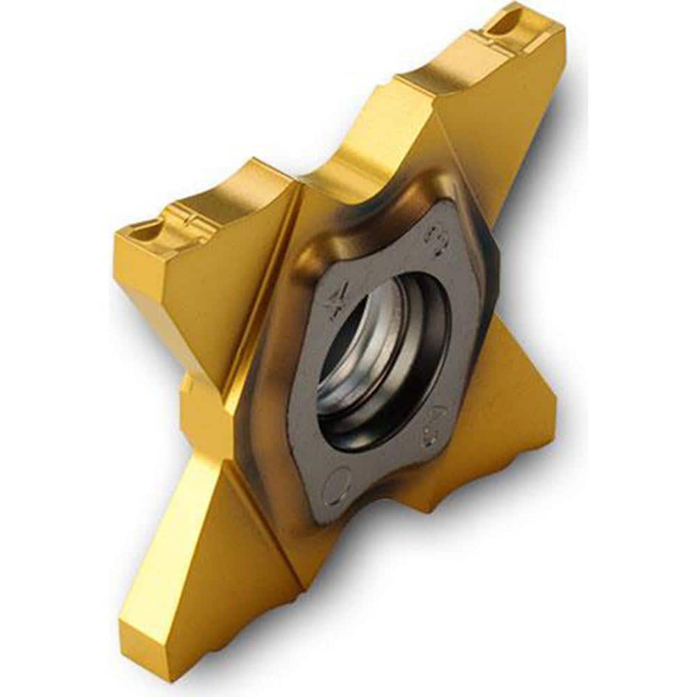 Grooving Insert: TQCC TT9080, Solid Carbide TiAlN & TiN Finish, Neutral, 0.085″ Cutting Width, Series TQC27